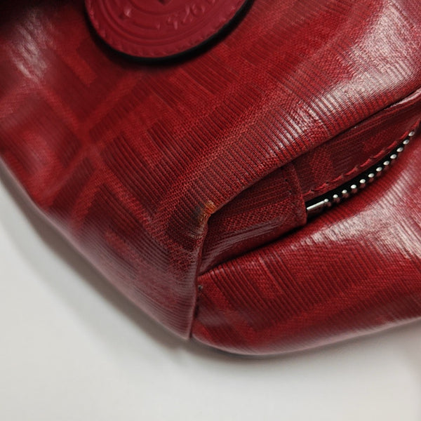 Coated Canvas Belt Bag Red