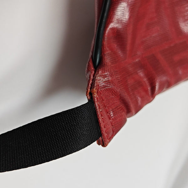 Coated Canvas Belt Bag Red