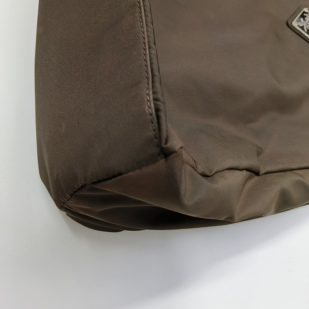Nylon Tote Bag Brown