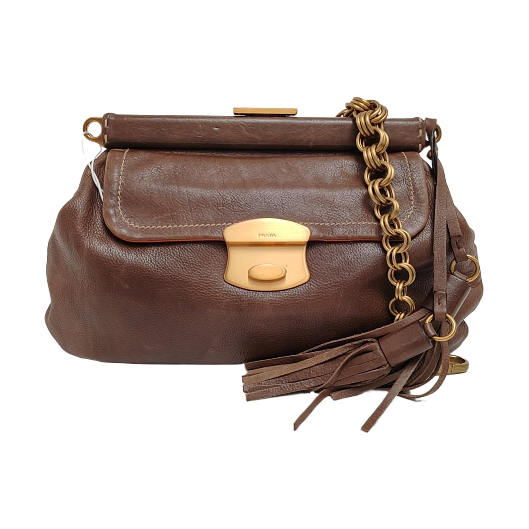 Calfskin Shoulder Bag Brown