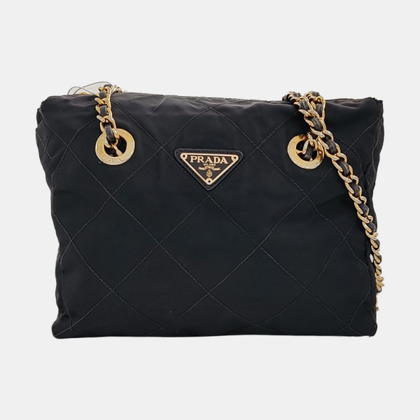 Nylon Quilted Nylon Black