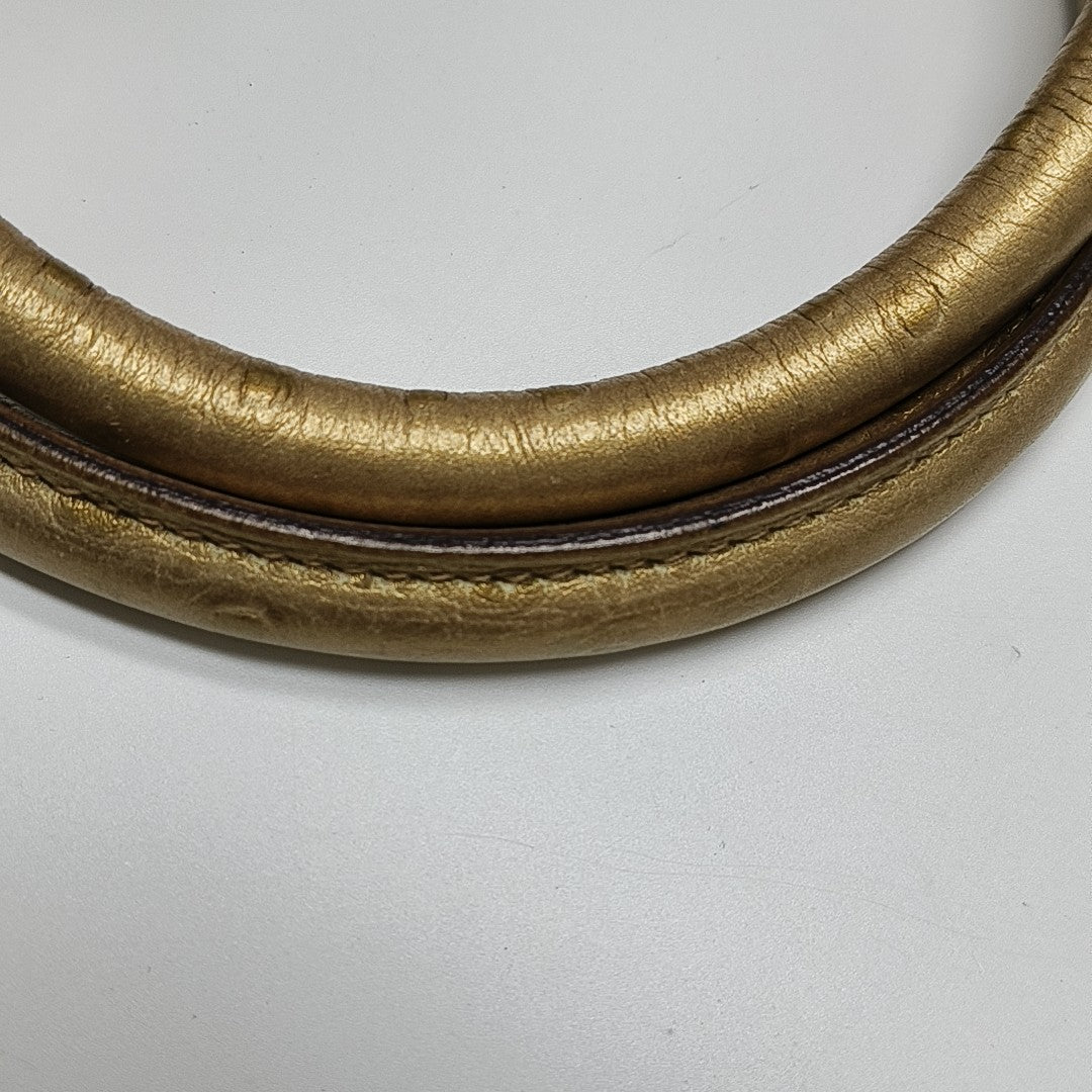 Leather Shoulder Bag Gold