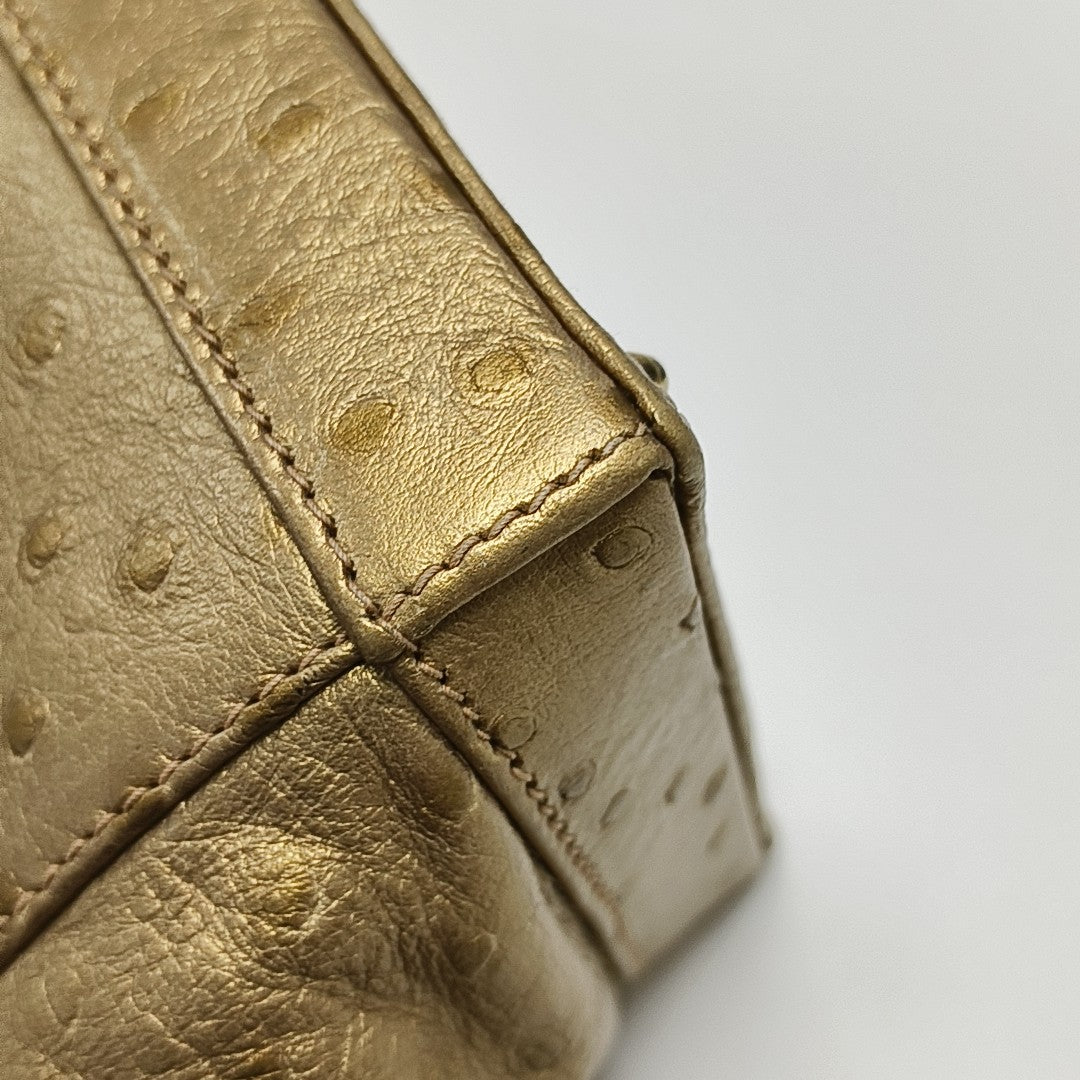 Leather Shoulder Bag Gold