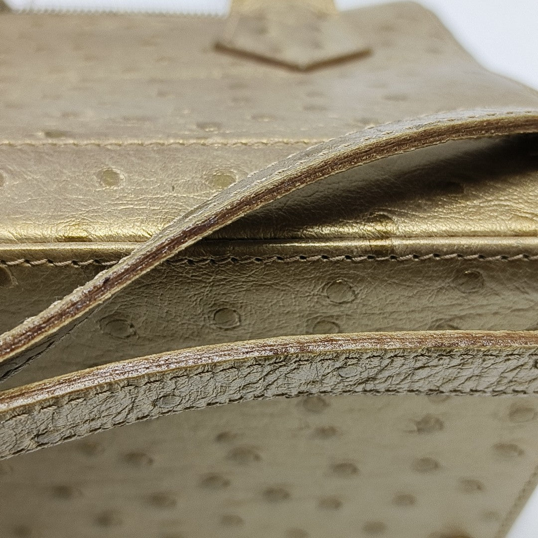 Leather Shoulder Bag Gold