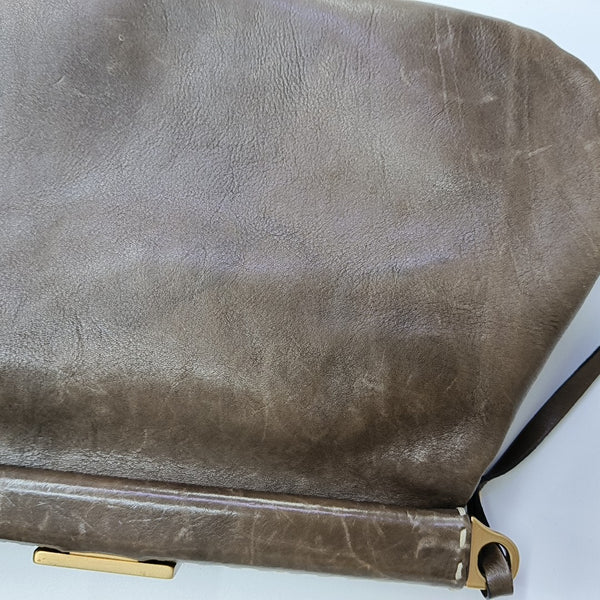 Calfskin Shoulder Bag Brown