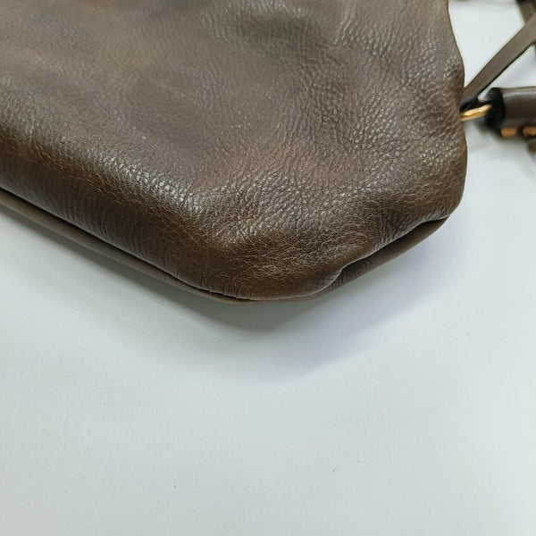 Calfskin Shoulder Bag Brown