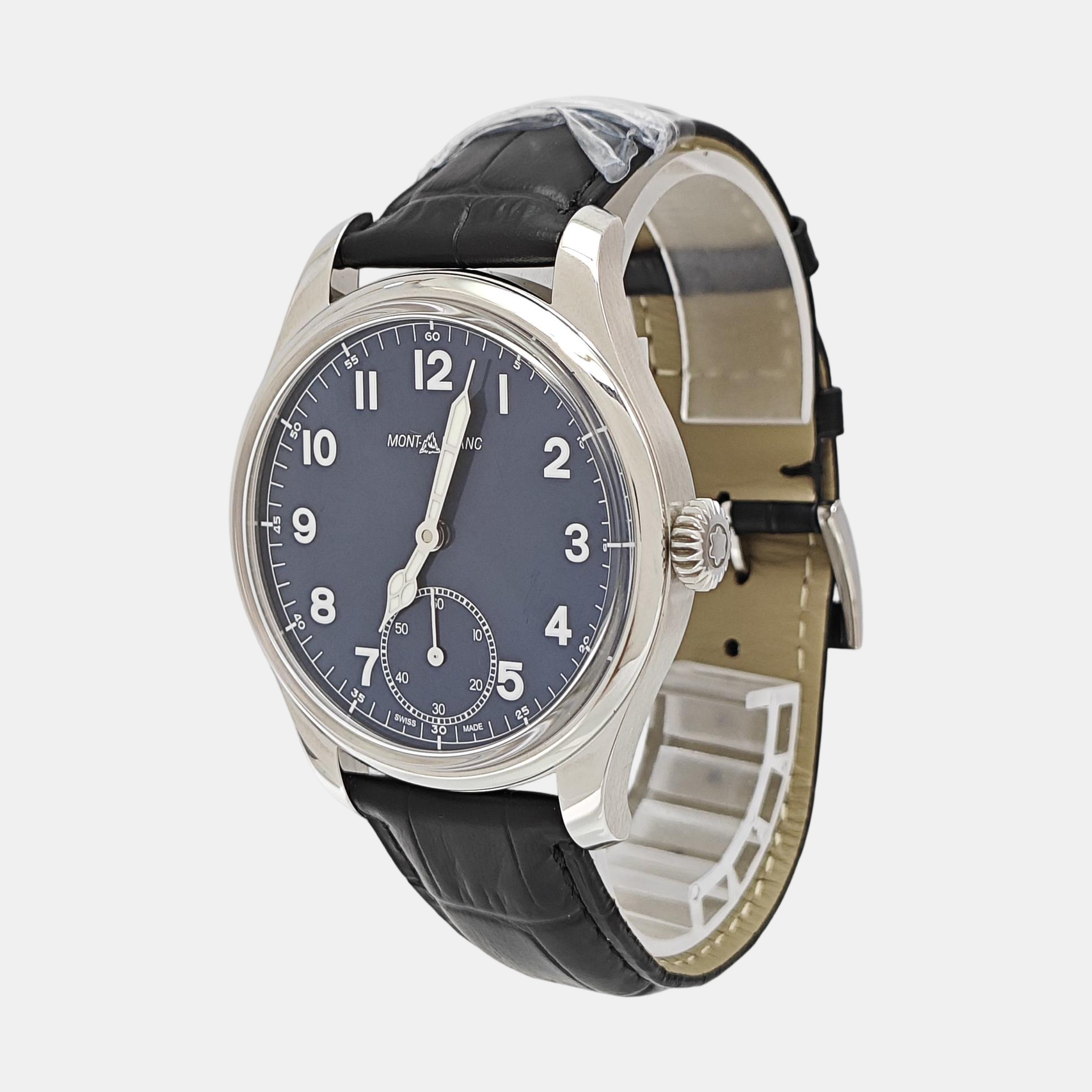 1858 44mm Blue Manual Wind Watch