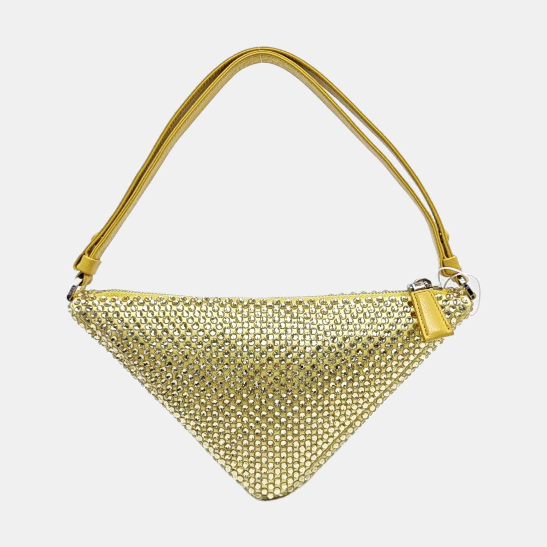 Satin Top Handle Bag Yellow