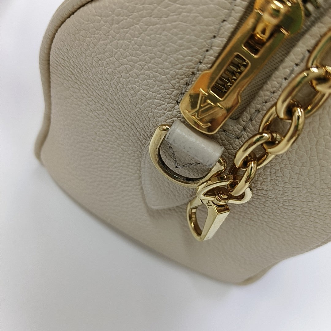 SPEEDY 20 Monogram Calfskin Beige
