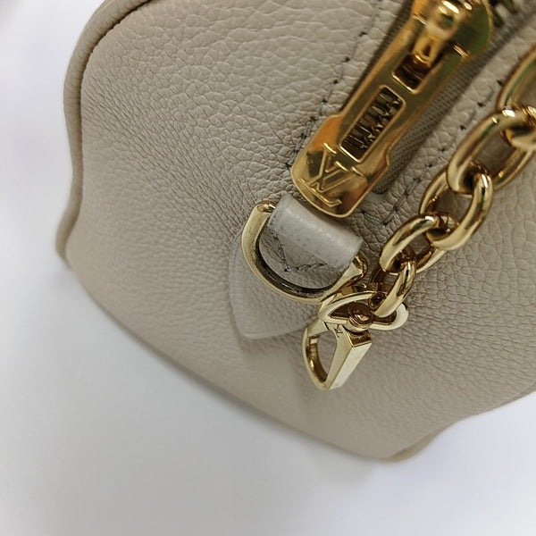 SPEEDY 20 Monogram Calfskin Beige