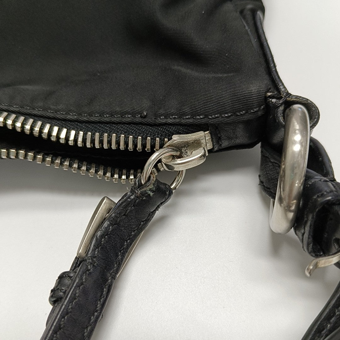 Nylon Shoulder Bag Black