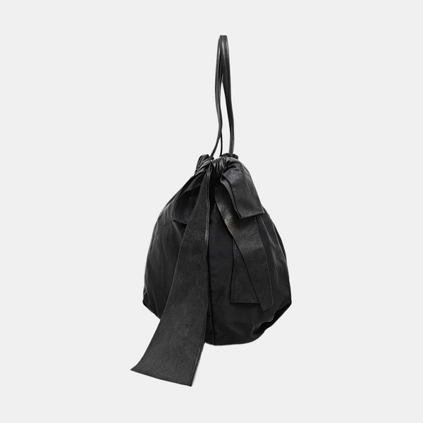 Nylon Top Handle Bag Black