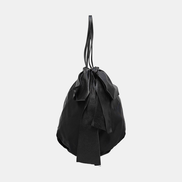 Nylon Top Handle Bag Black