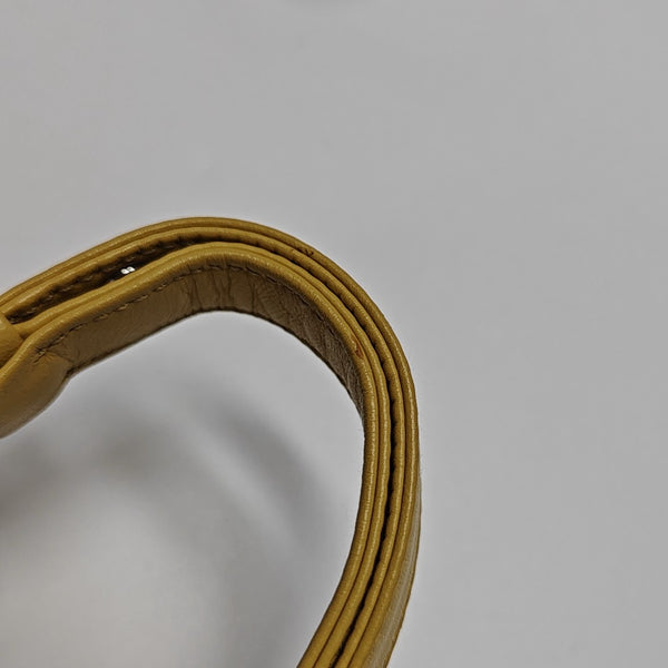 Satin Top Handle Bag Yellow