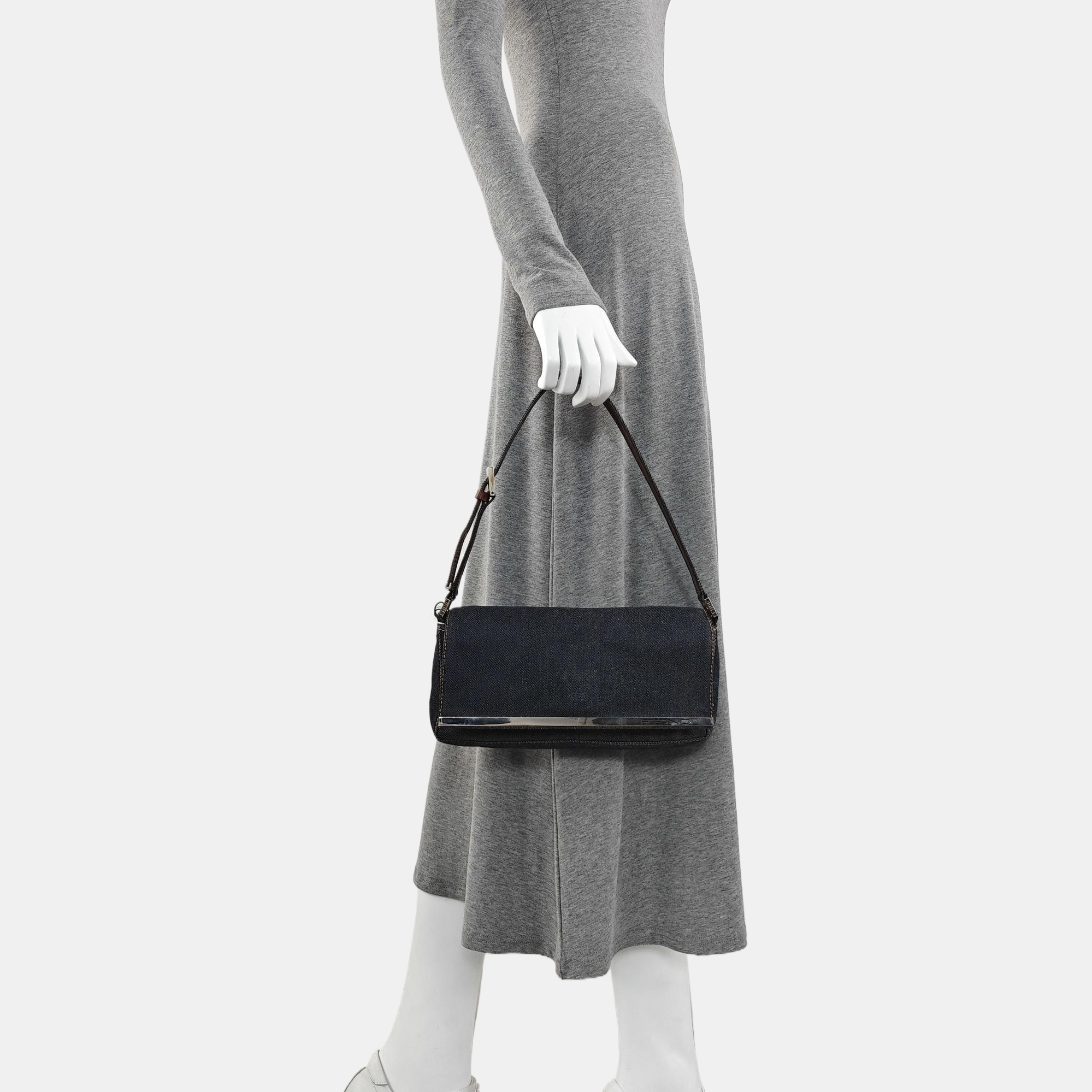 Fabric Shoulder Bag Blue
