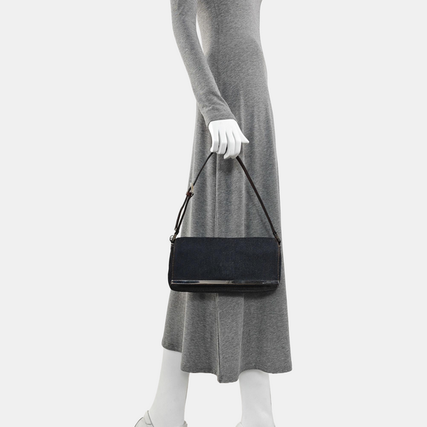 Fabric Shoulder Bag Blue