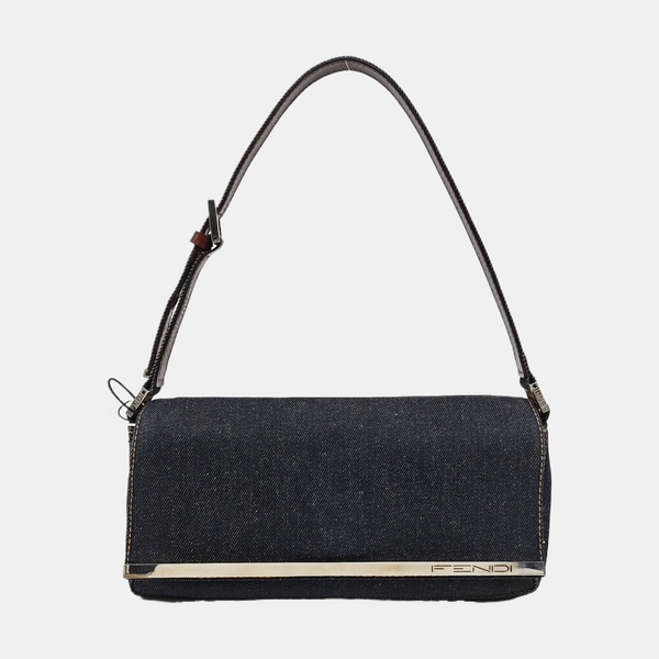 Fabric Shoulder Bag Blue