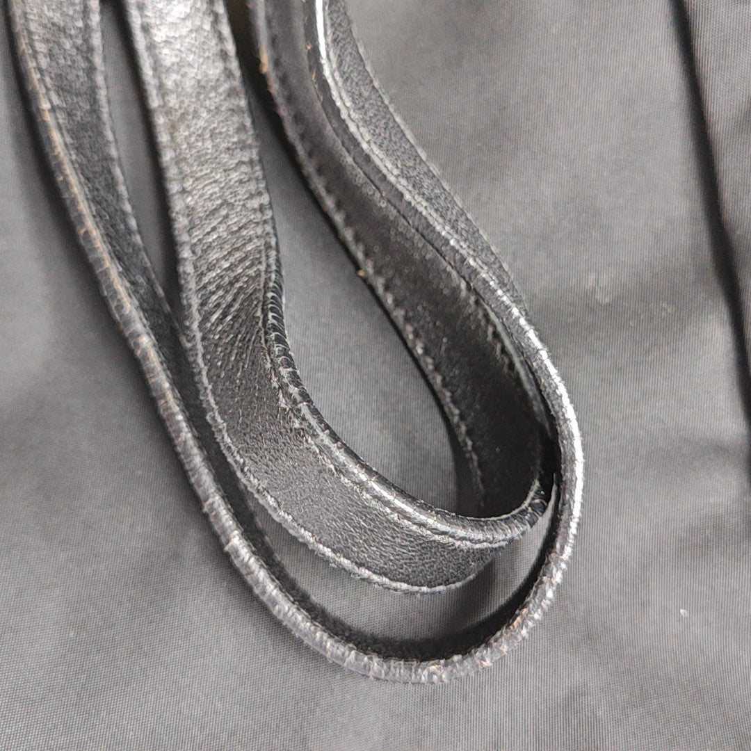 Nylon Top Handle Bag Black