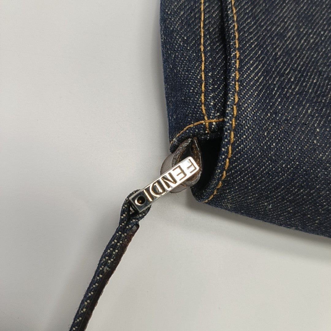 Fabric Shoulder Bag Blue