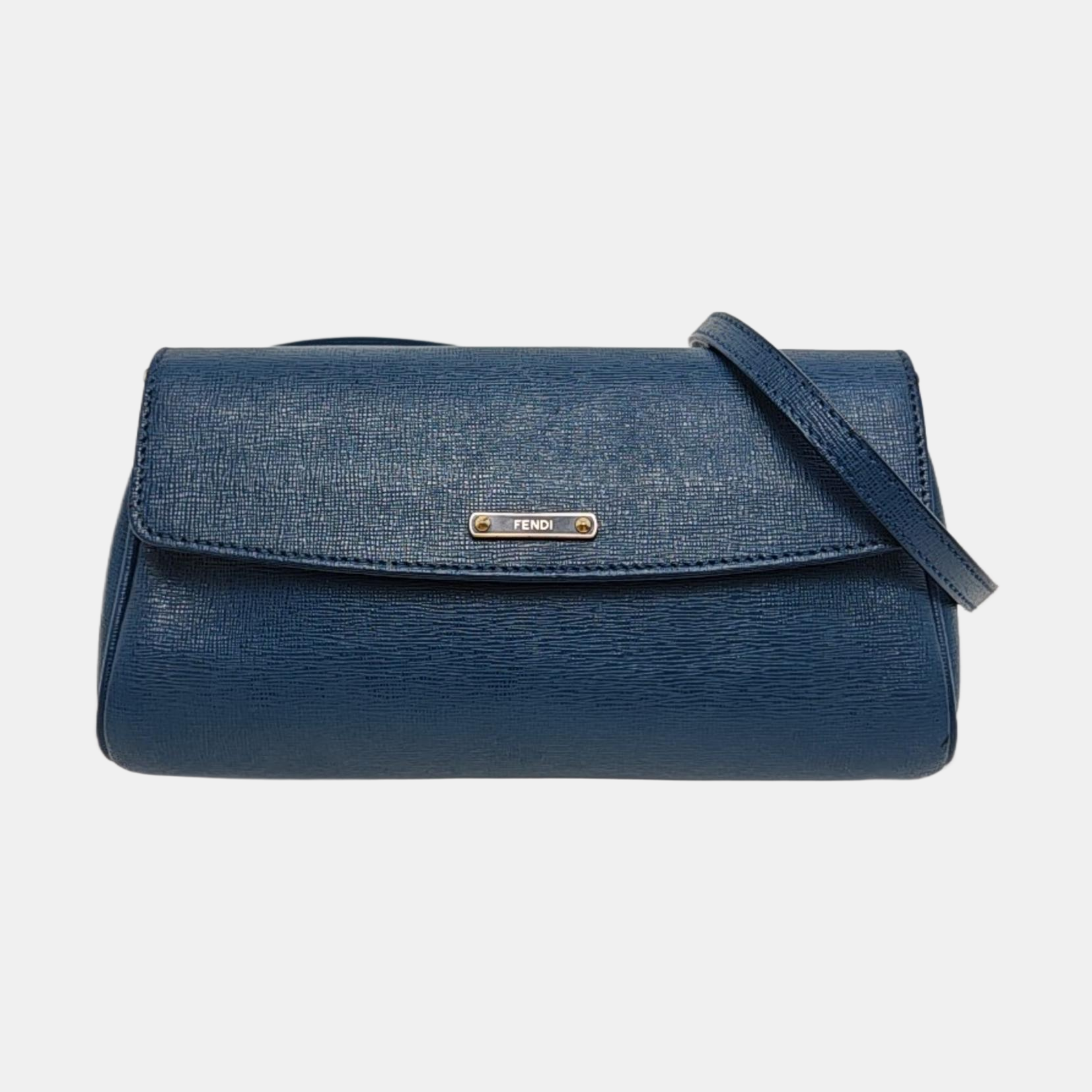 Calfskin Shoulder Bag Blue