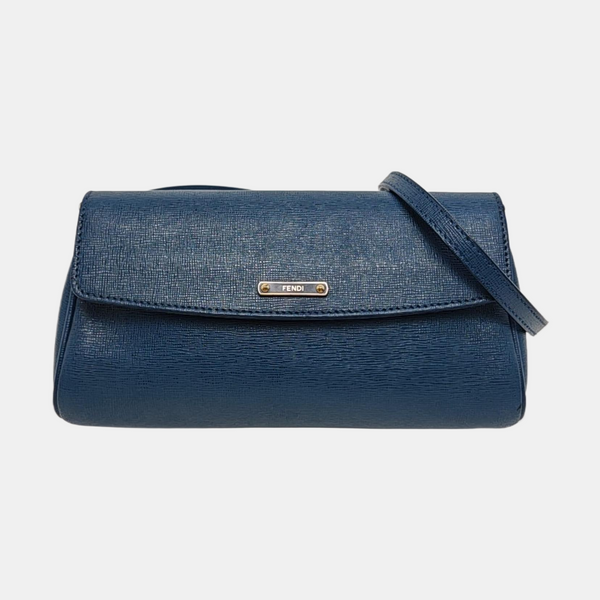 Calfskin Shoulder Bag Blue