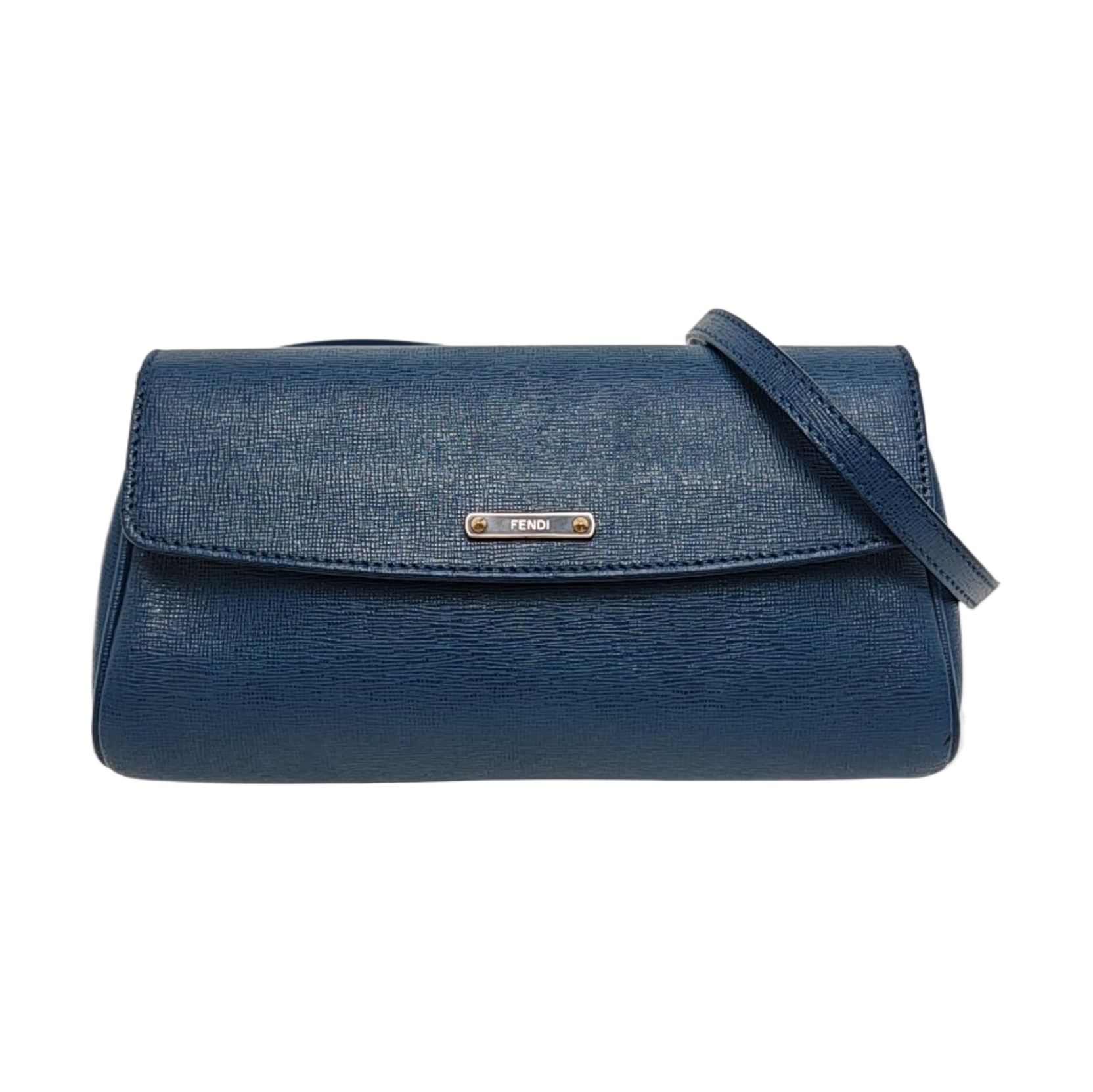Calfskin Shoulder Bag Blue