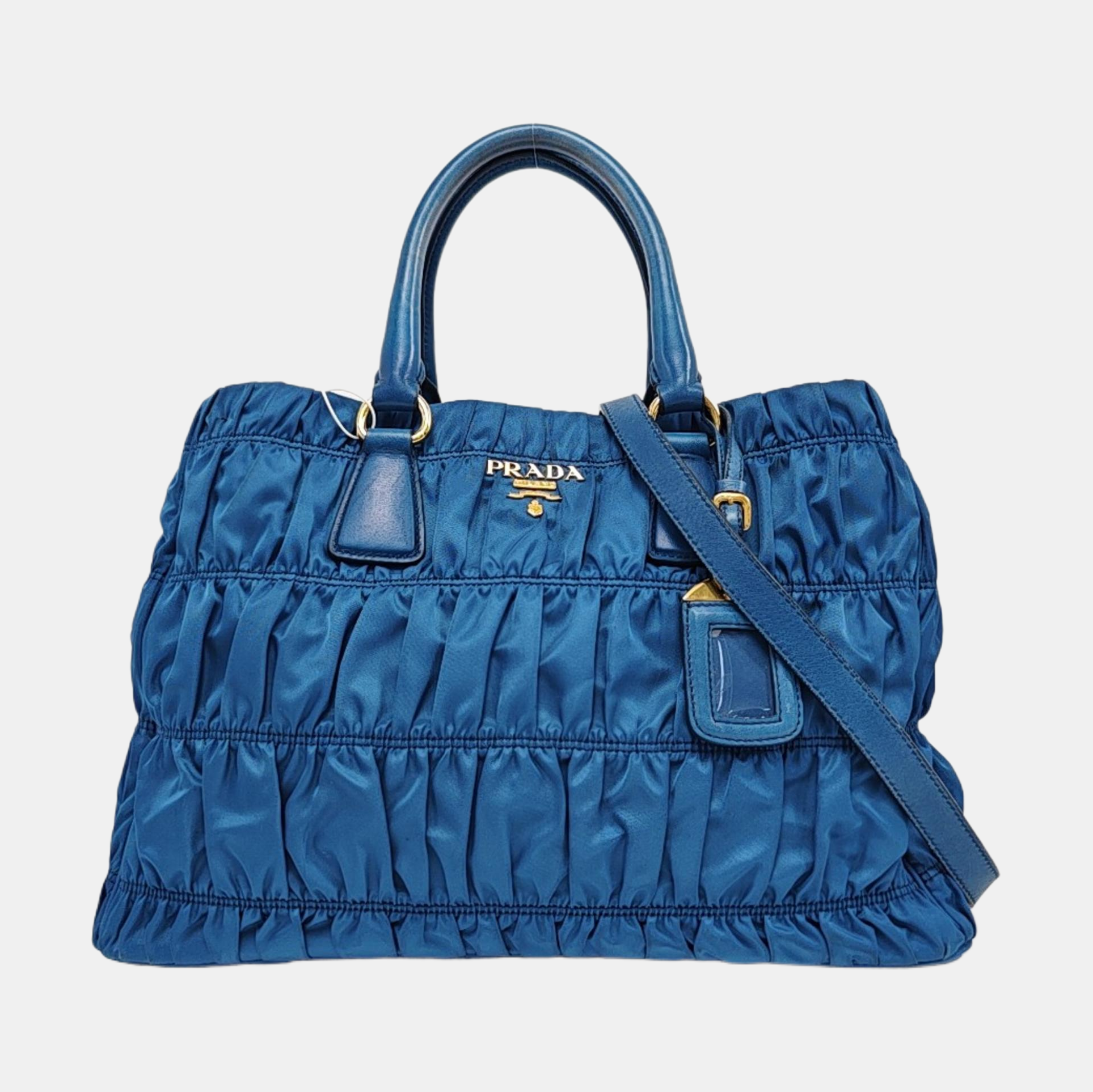 Gaufre Quilted Nylon Blue