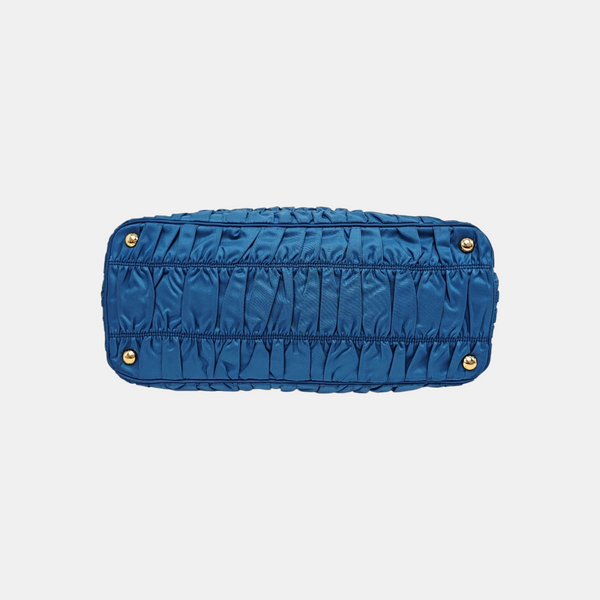 Gaufre Quilted Nylon Blue