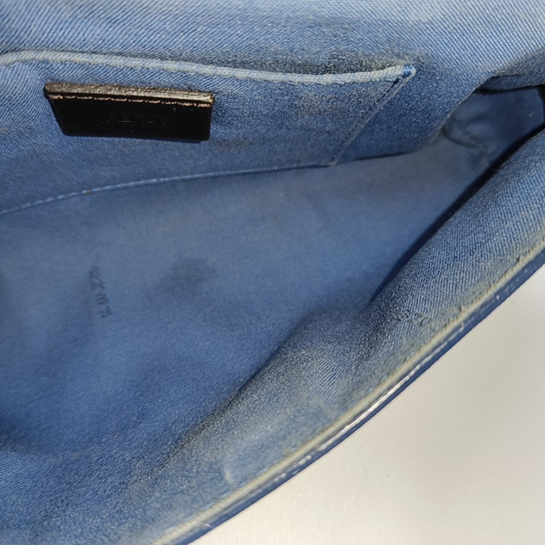 Calfskin Shoulder Bag Blue