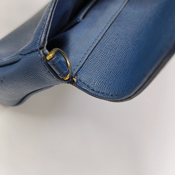 Calfskin Shoulder Bag Blue