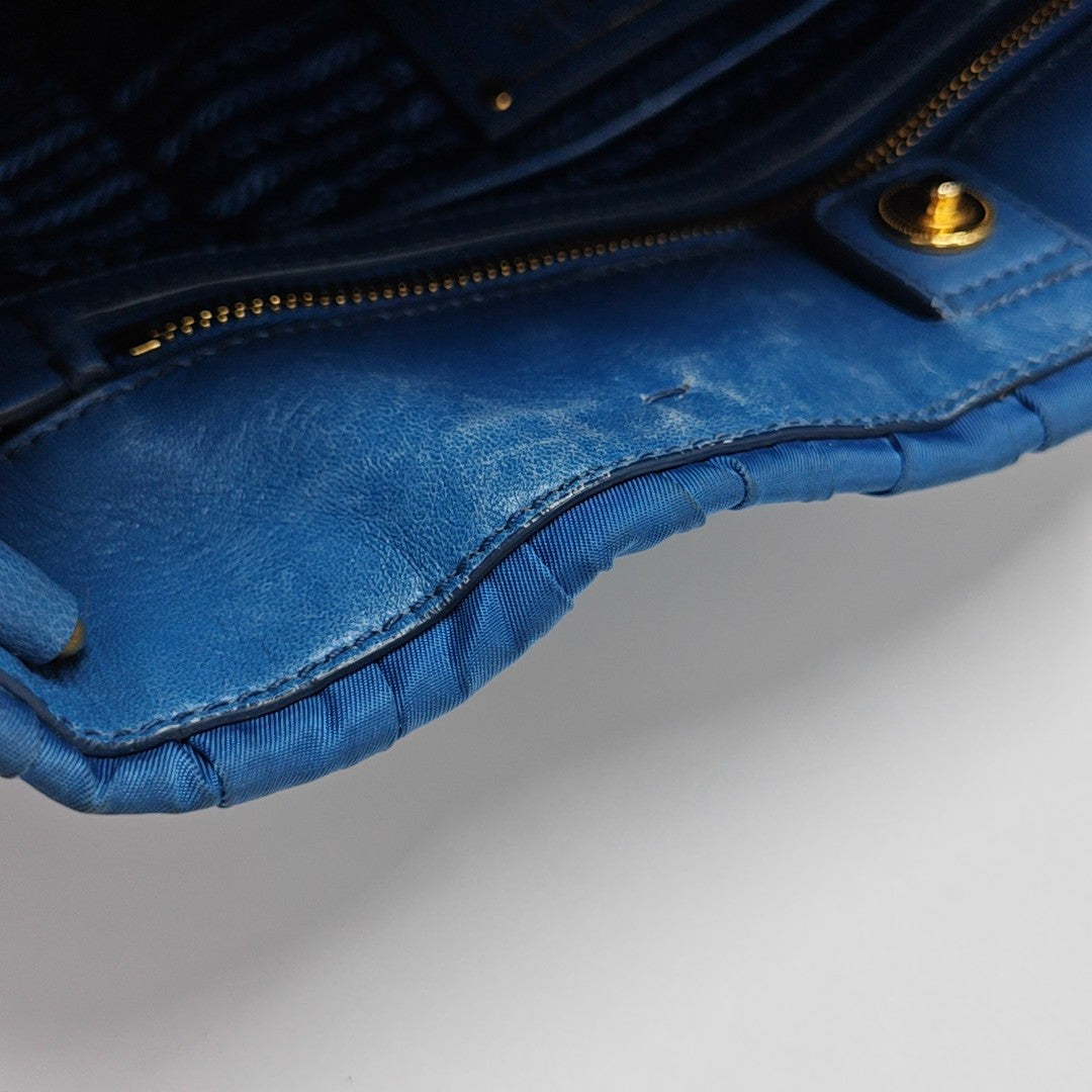Gaufre Quilted Nylon Blue