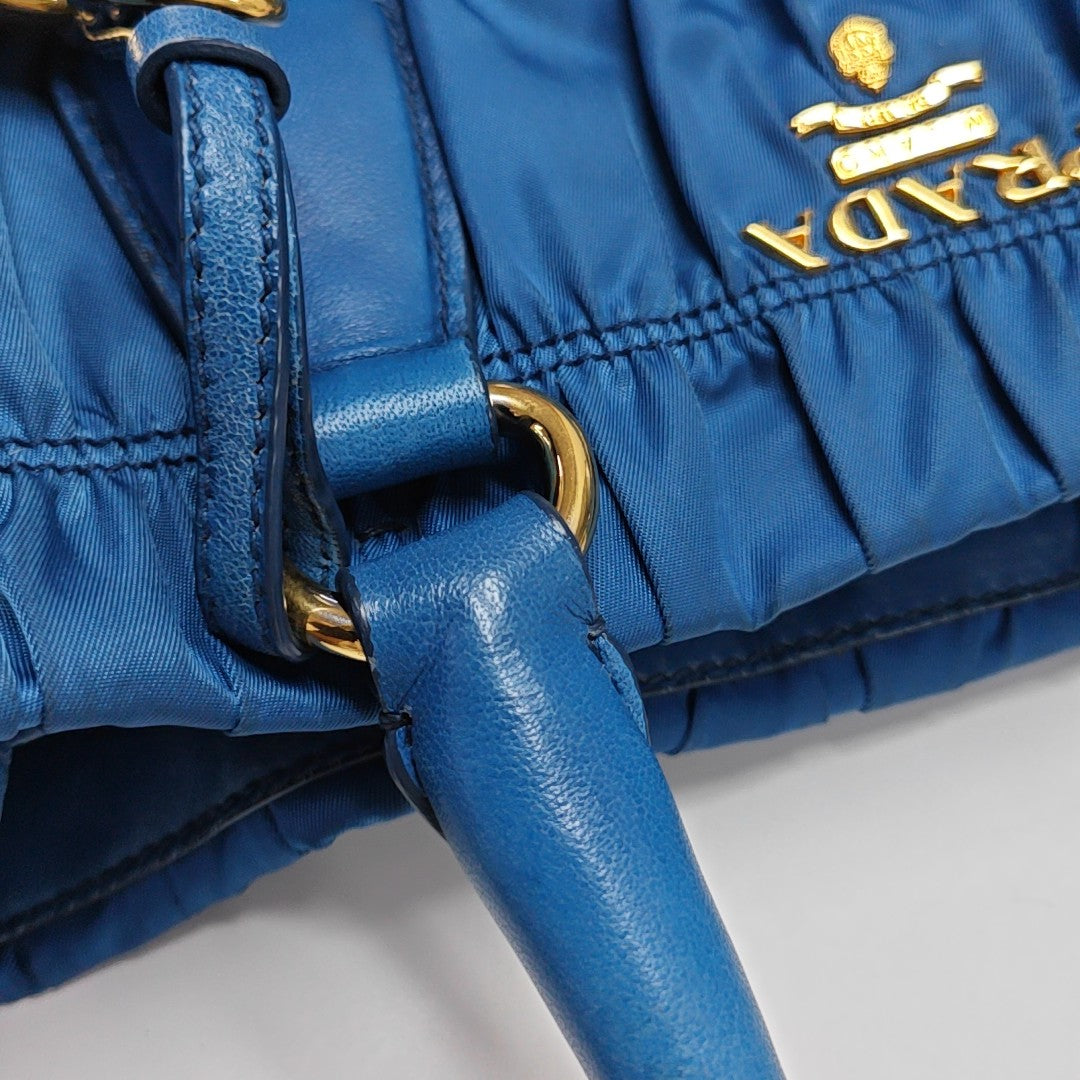 Gaufre Quilted Nylon Blue