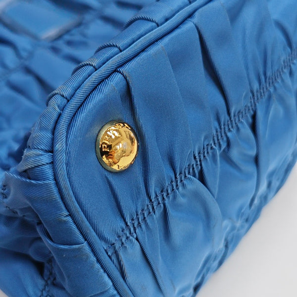 Gaufre Quilted Nylon Blue