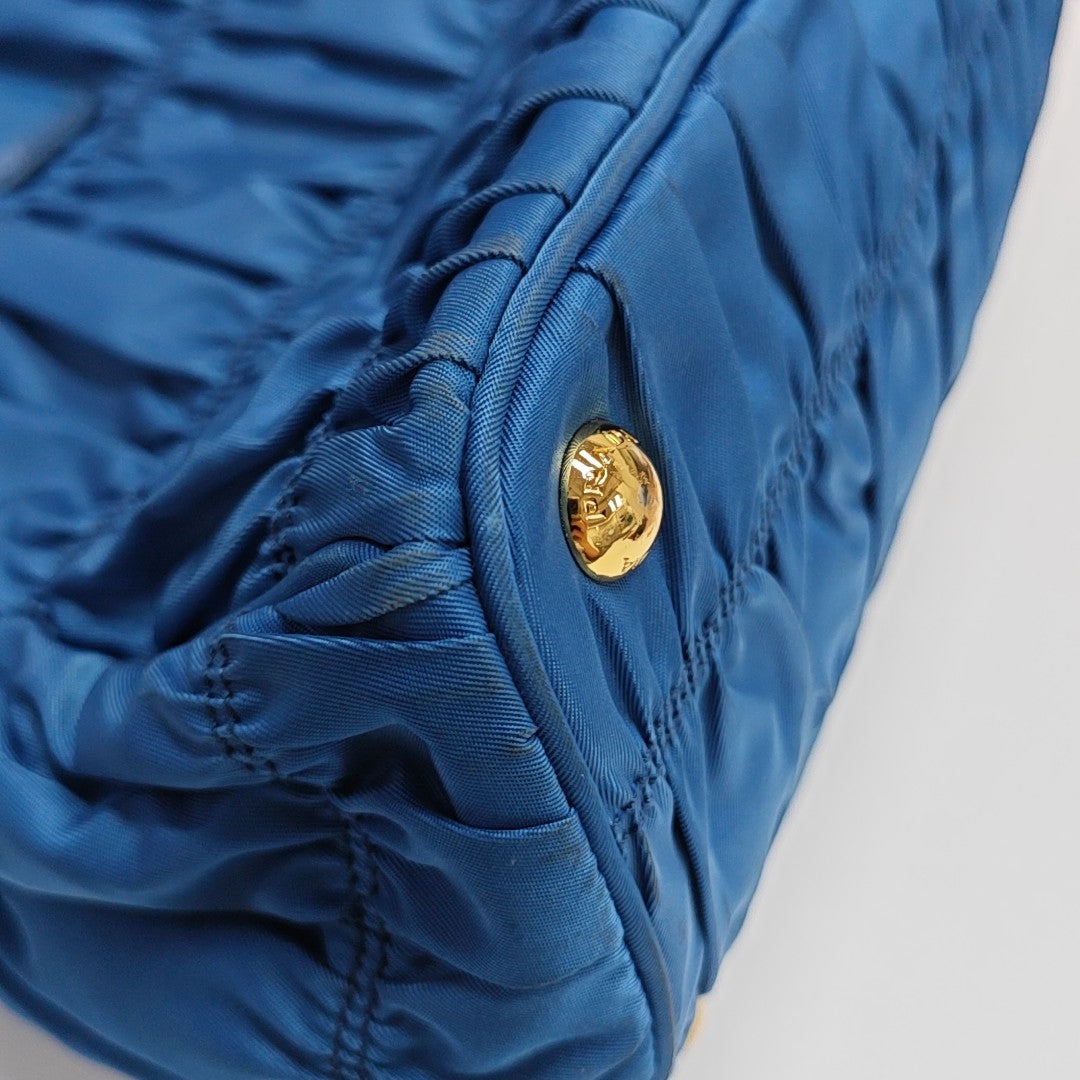 Gaufre Quilted Nylon Blue