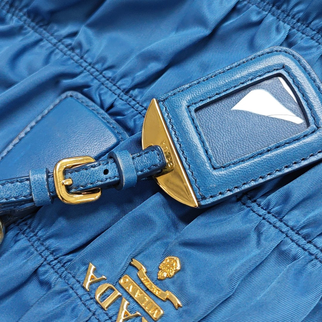 Gaufre Quilted Nylon Blue