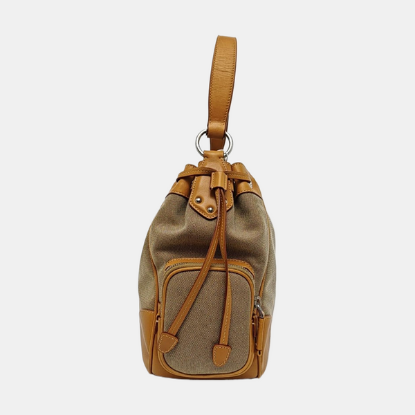 Canvas Top Handle Bag Brown