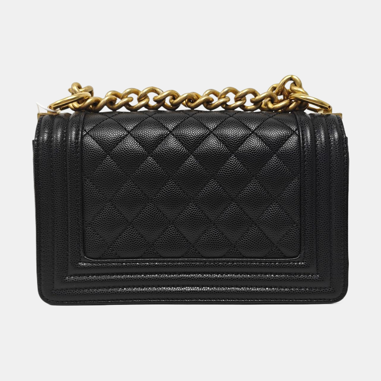 BOY CHANEL Small Quilted Grained Calfskin Black