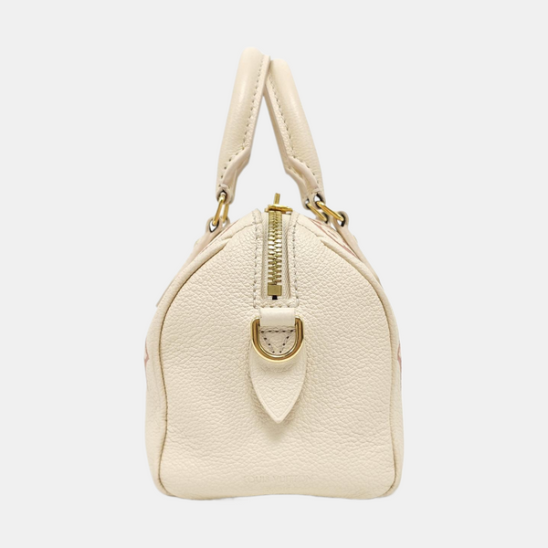SPEEDY 20 Monogram Calfskin Beige