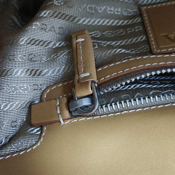 Canvas Top Handle Bag Brown
