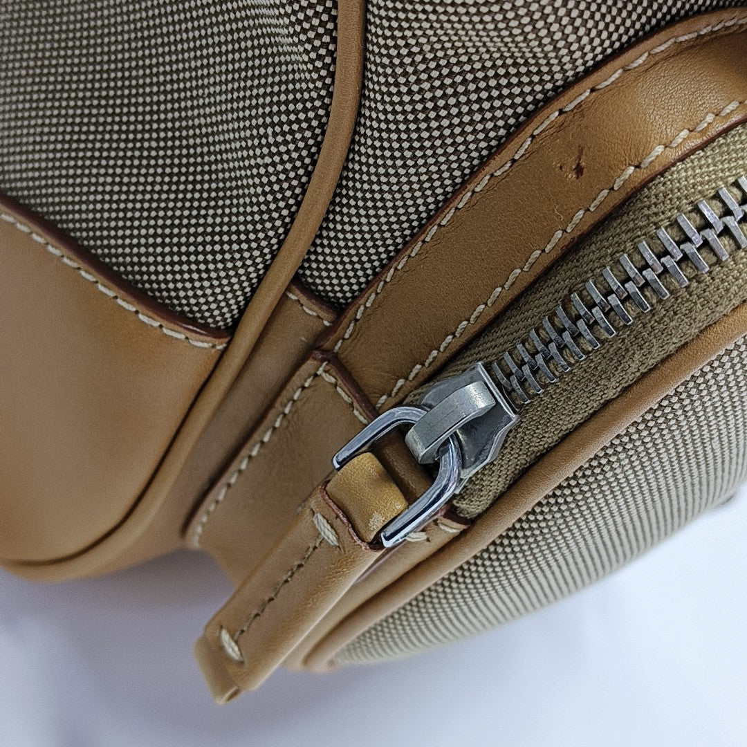 Canvas Top Handle Bag Brown