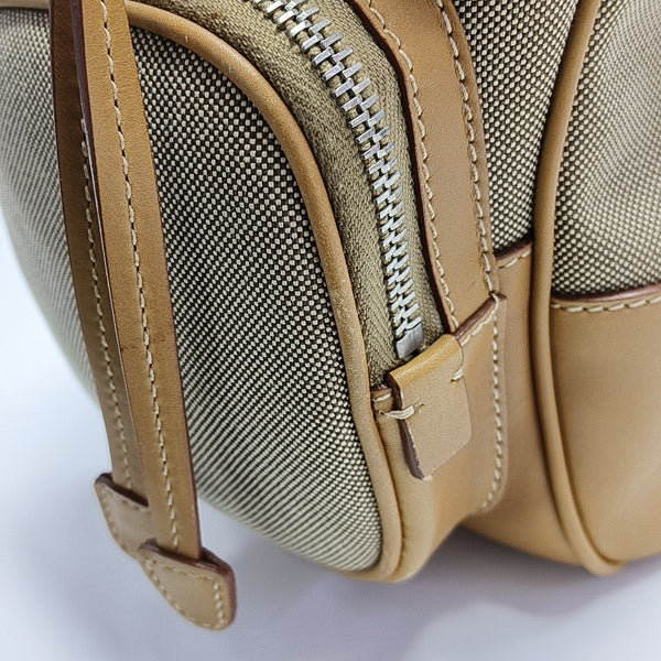 Canvas Top Handle Bag Brown