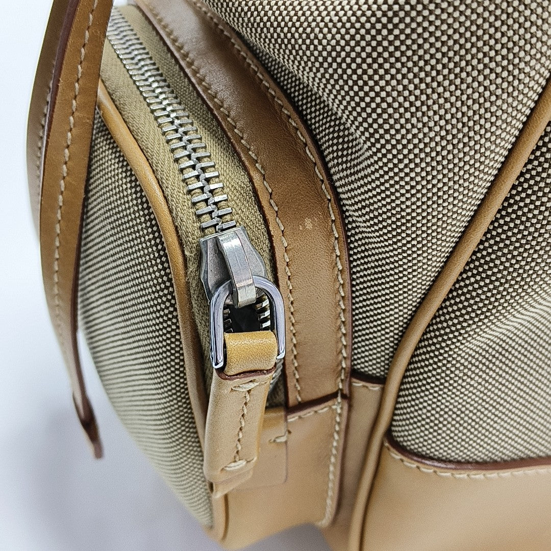 Canvas Top Handle Bag Brown