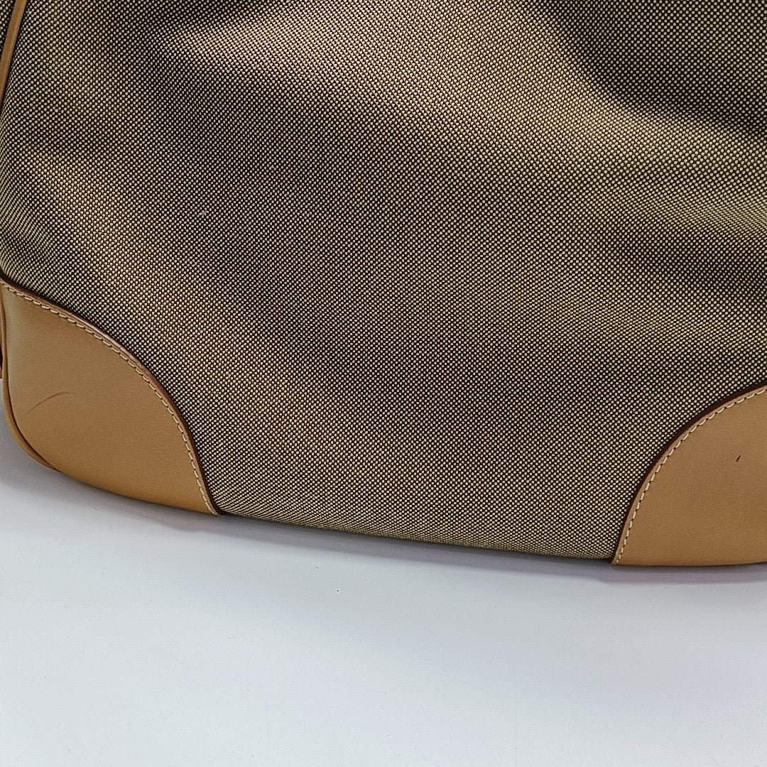 Canvas Top Handle Bag Brown