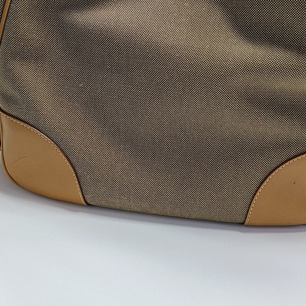 Canvas Top Handle Bag Brown