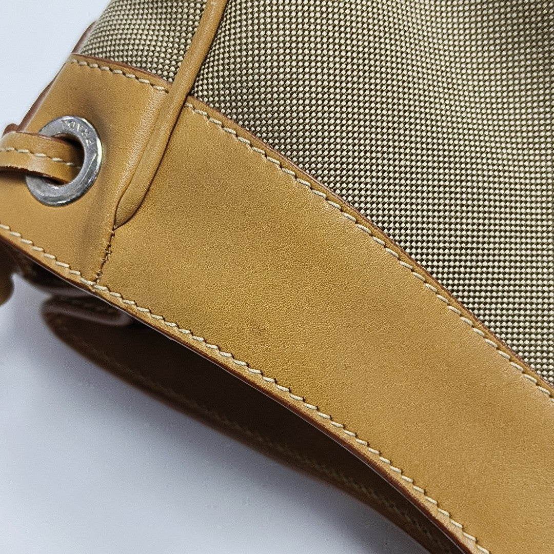 Canvas Top Handle Bag Brown