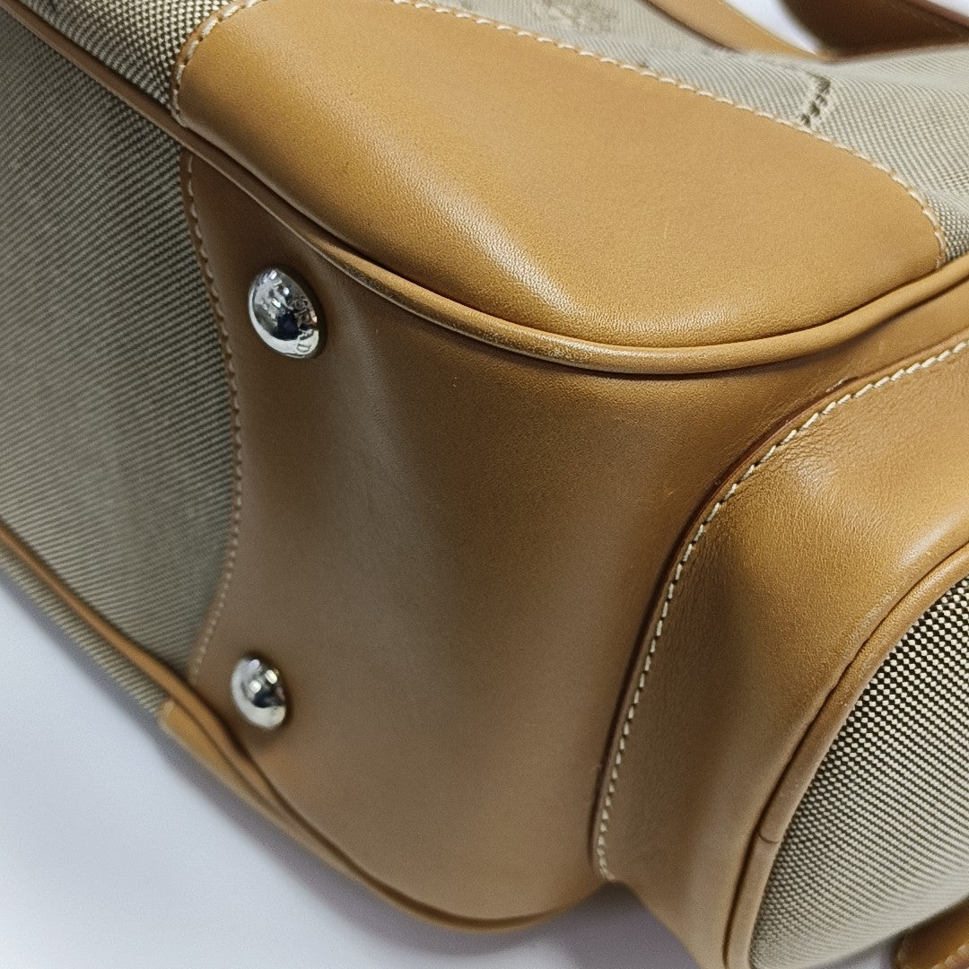 Canvas Top Handle Bag Brown