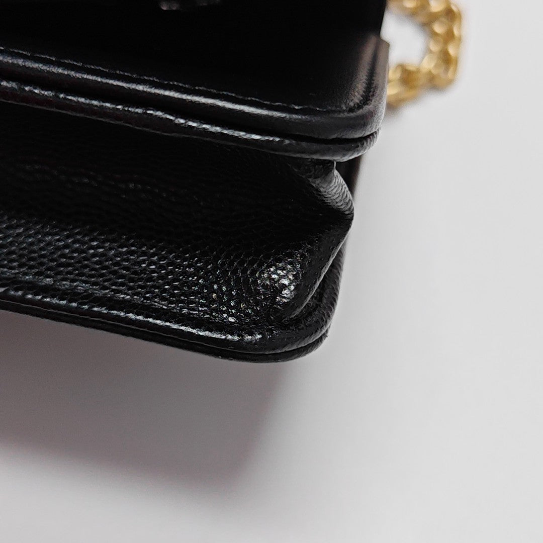 BOY CHANEL Mini Quilted Grained Calfskin Black
