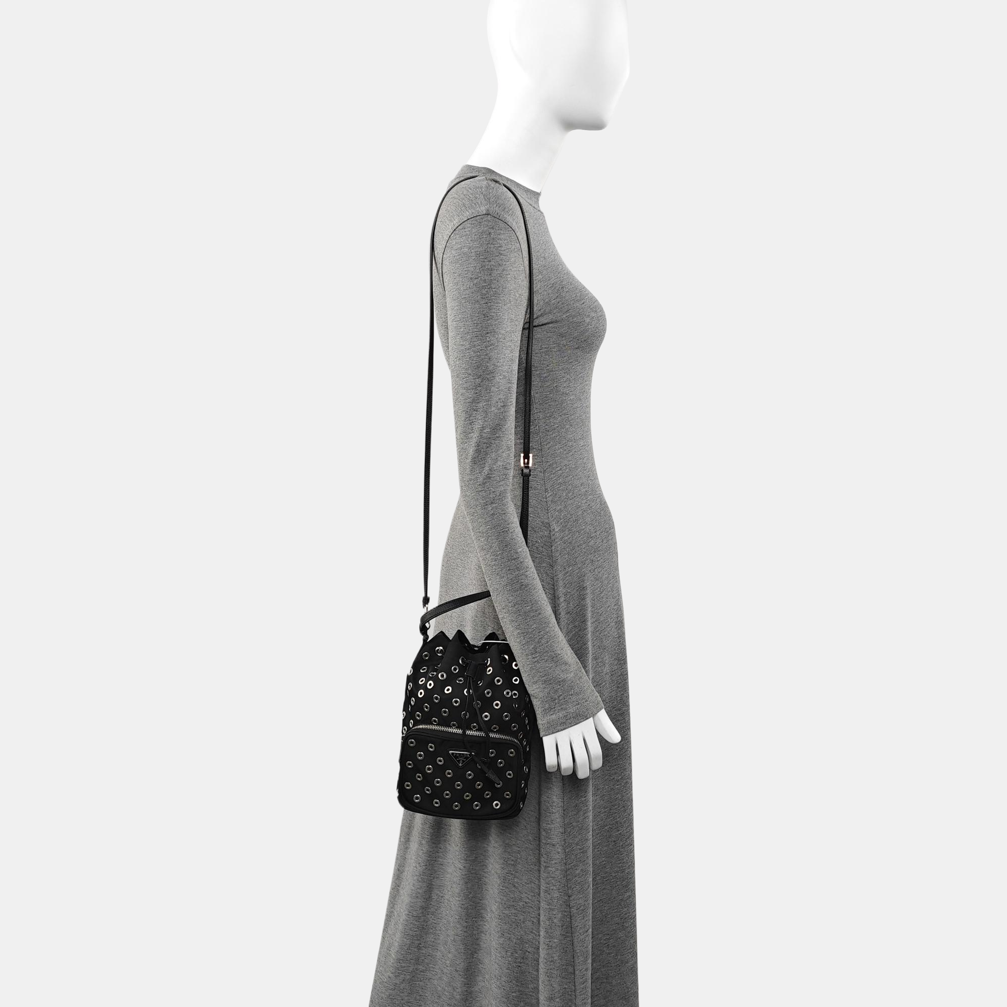 Nylon Bucket Bag Black