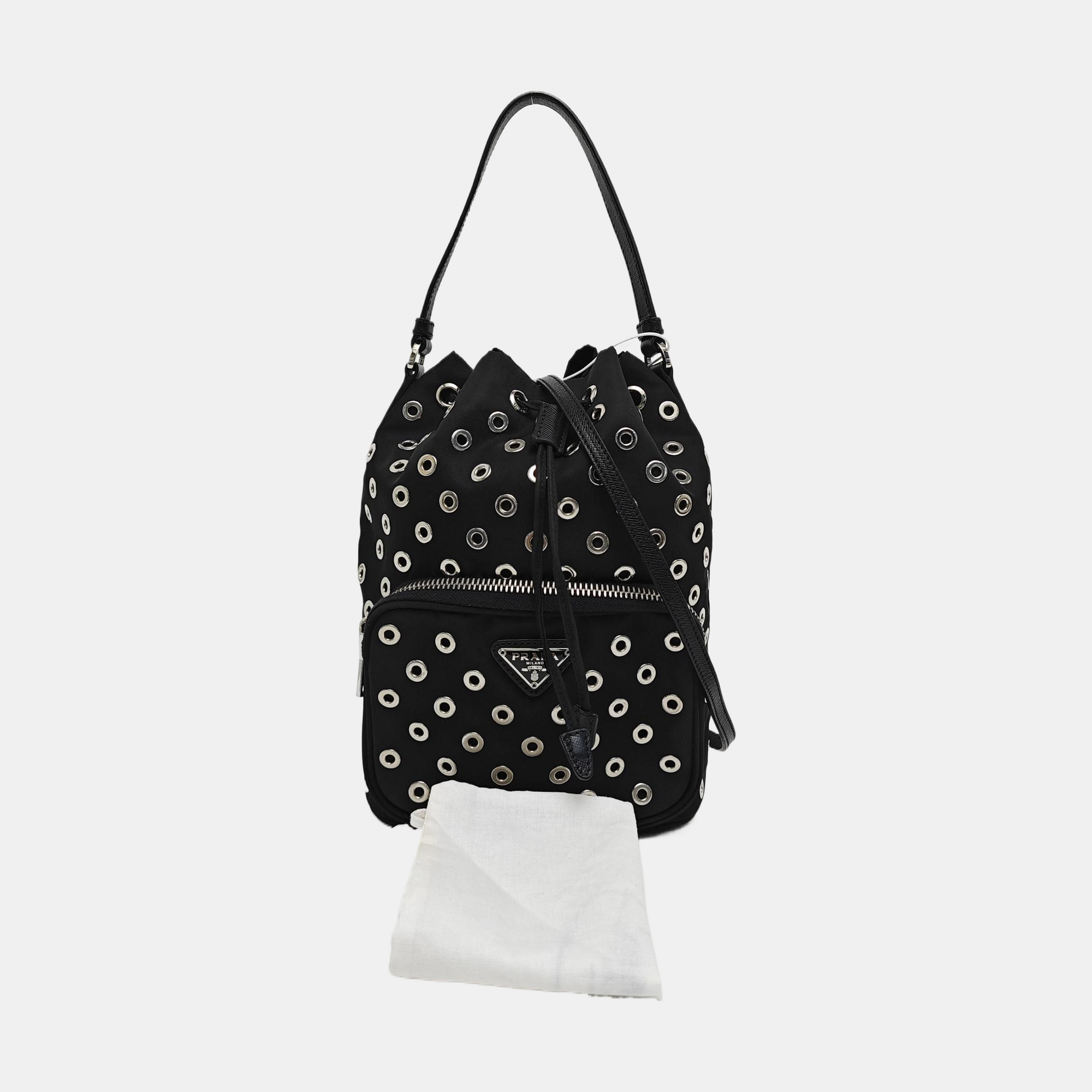 Nylon Bucket Bag Black