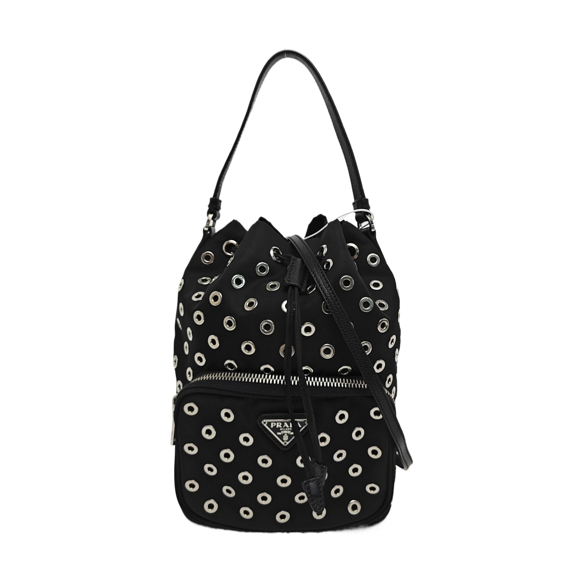 Nylon Bucket Bag Black